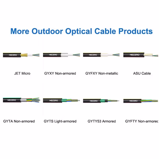 Outdoor Coaxial Single Mode Direct Burial Fiber Optic Cable