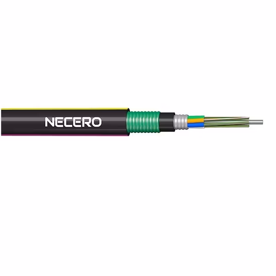 Outdoor Coaxial Single Mode Direct Burial Fiber Optic Cable